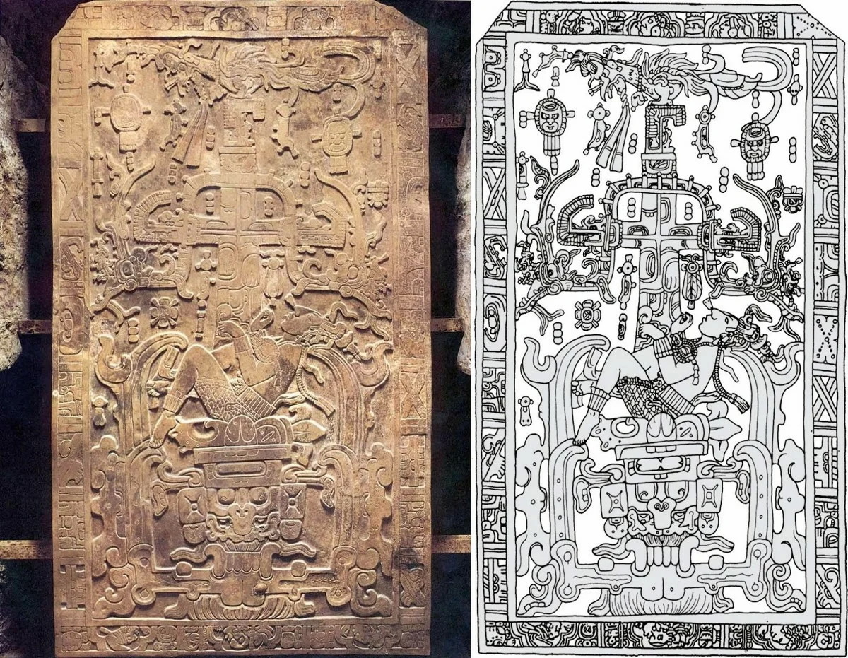 Плита майя. Сылка на фото: https://clck.ru/3RbFEB