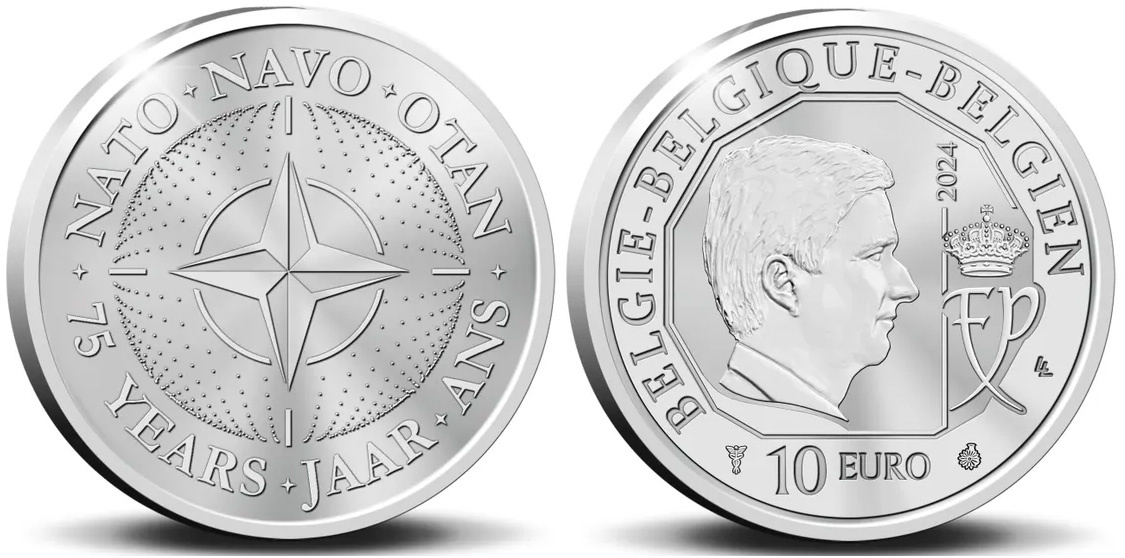 Бельгия 10 евро 2024.