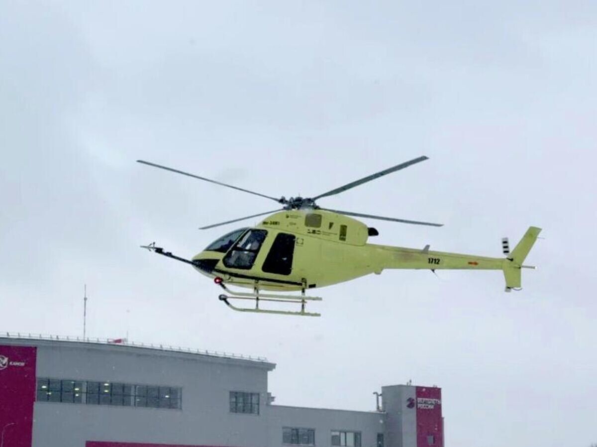    Первый испытательный полет легкого многоцелевого вертолета Ми-34М1 с отечественным двигателем ВК-650В | © Минпромторг России/Telegram