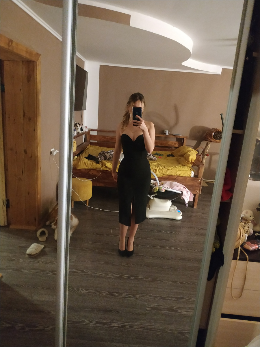 Это я через месяц после родов в самом худом своем платье).