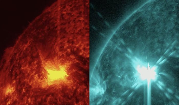 Кадр видео лаборатории солнечной астрономии ИКИ и ИСЗФ СО РАН.