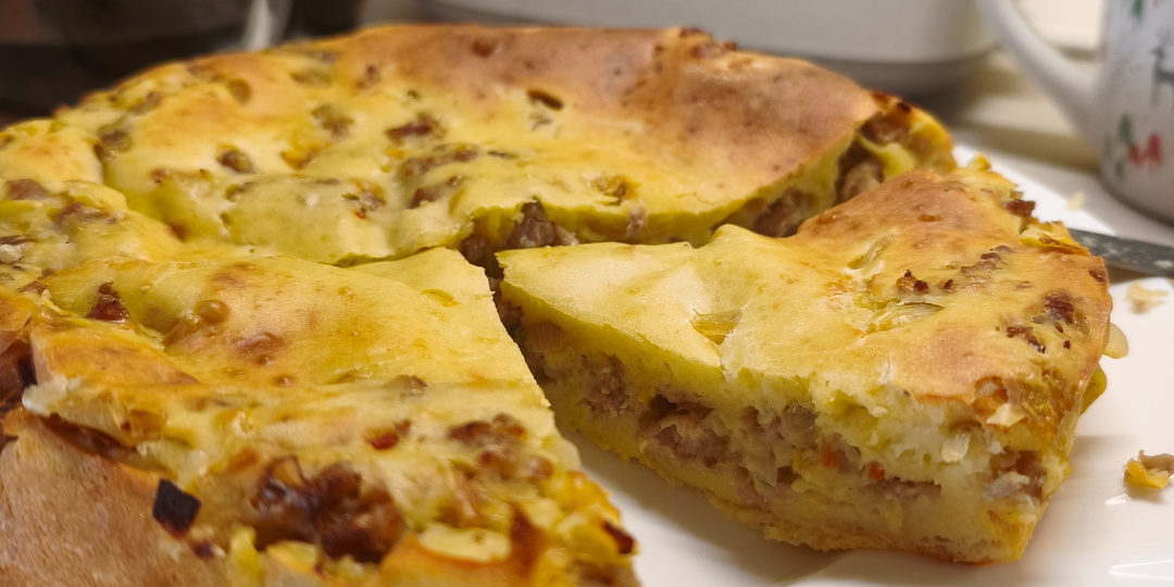 Заливной пирог с мясом
