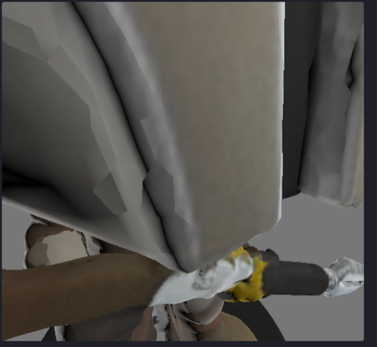 Странная полигональная сетка – при 3D-печати, когда не будет «карты цветов» все эти странности вылезут и потребуют «шпатлевинга, шкуринга, напилина»…