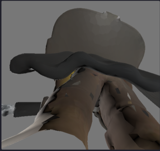 Накидка сгенерировано правильно – замкнутыми поверхностями, 3D-моделлер-человек здесь обычно ленится, делает только одну поверхность