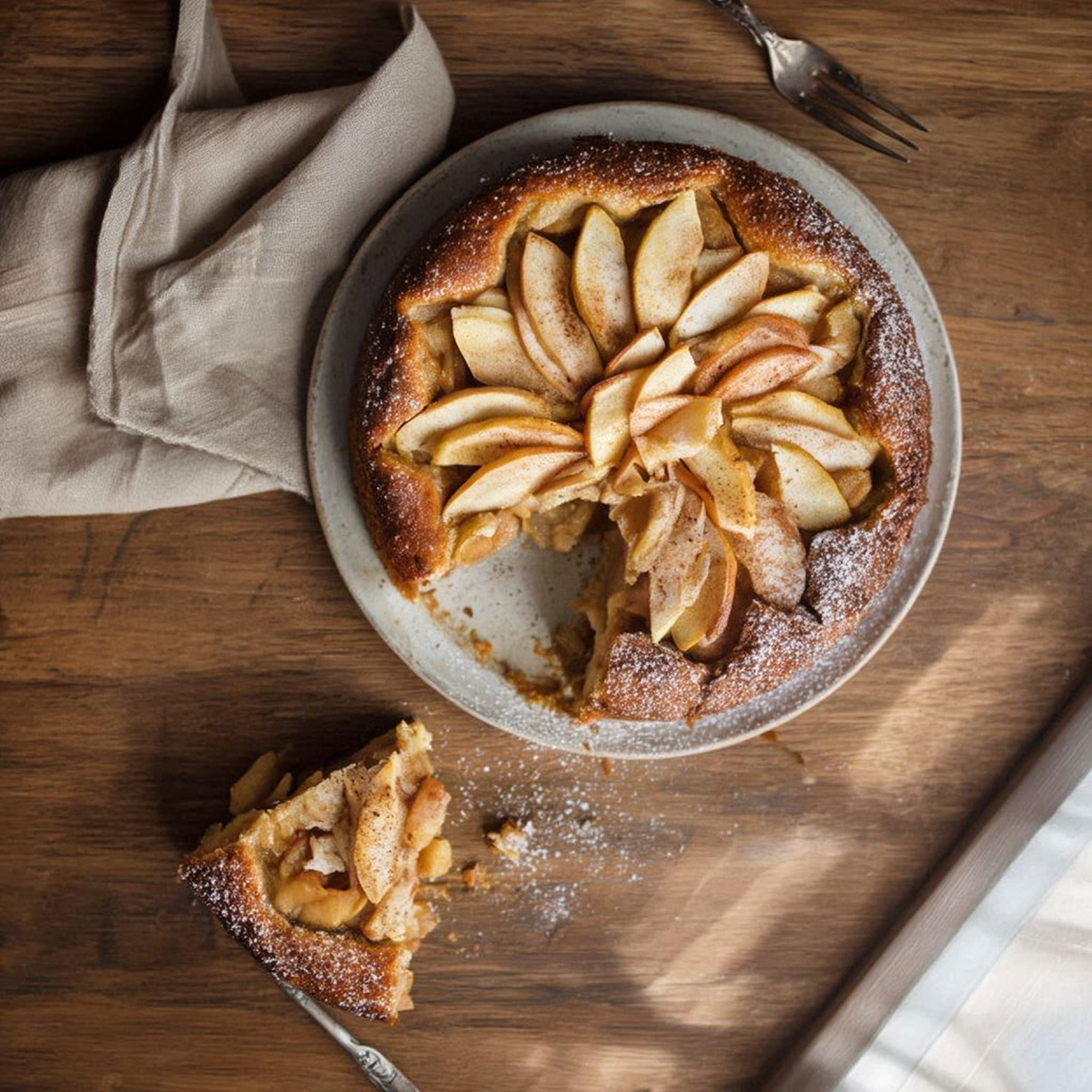 Шарлотка с яблоками