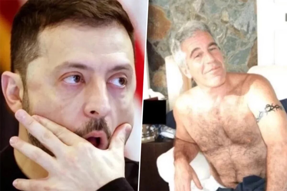    Владимир Зеленский и скандальный финансист Джеффри Эпштейн.