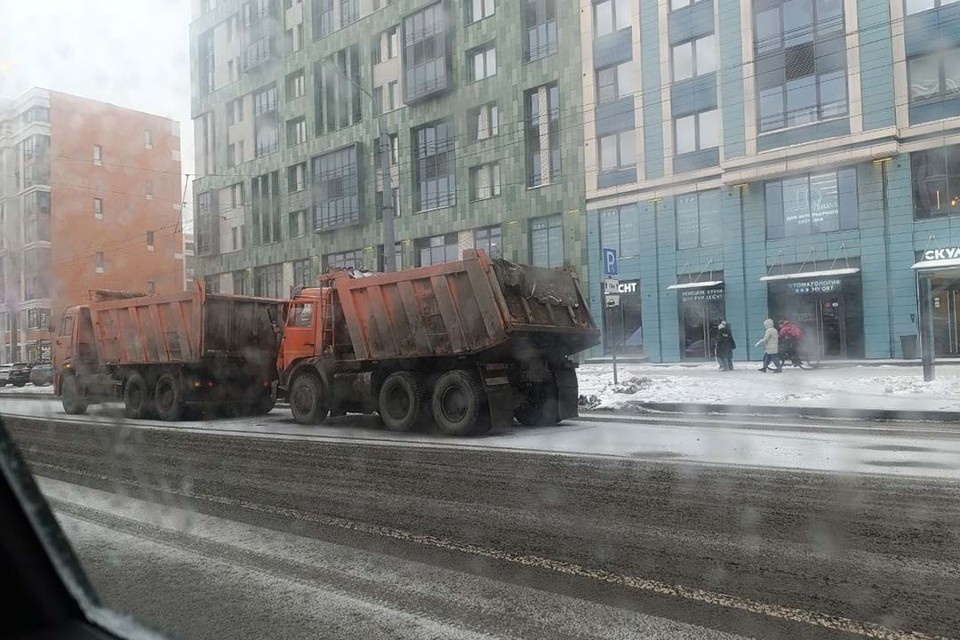    На место прибыл экипаж ДПС. Фото: предоставлено «КП-Петербург»