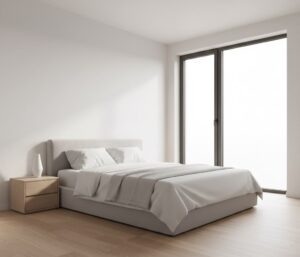    Идеи минимализма для создания спокойной спальни.