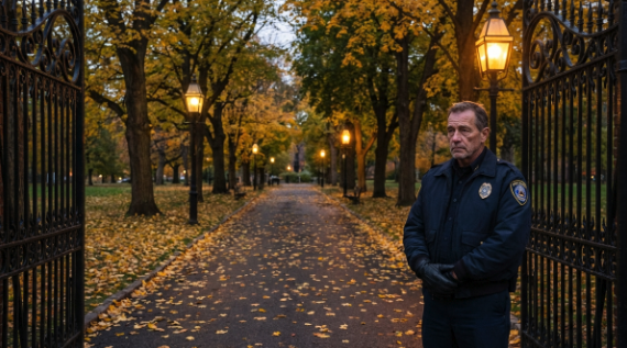 Охранник 7 лет пускал одну старушку в парк после закрытия. Каждый вечер. К одной скамейке. Когда она перестала приходить — он поставил цветы