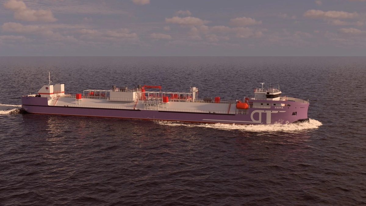 В Петербурге представили концепт-проект газовоза PBRLG6 / Изображение: "Проектно-конструкторское бюро "Петробалт", ООО  📷
