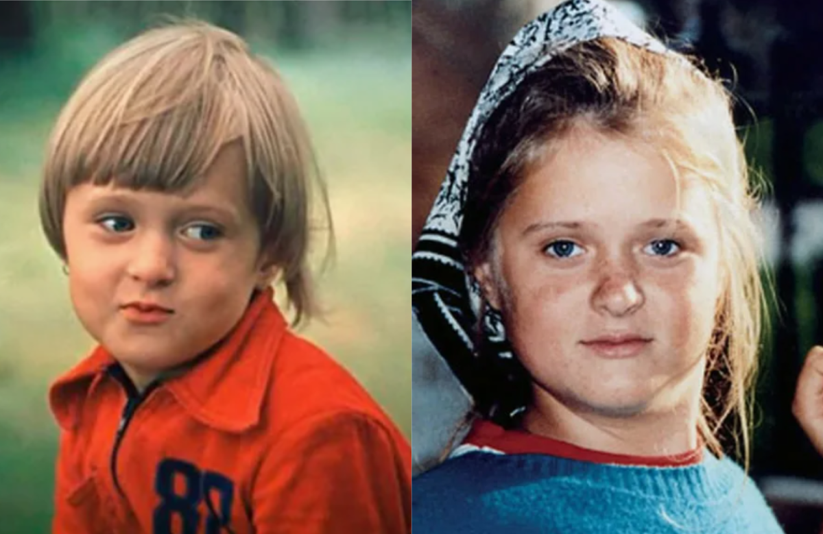 на фото Анна Михалкова в детстве 