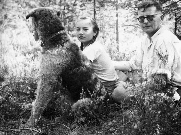 Дмитрий Шостакович с дочерью, фотография из открытых источников Яндекса