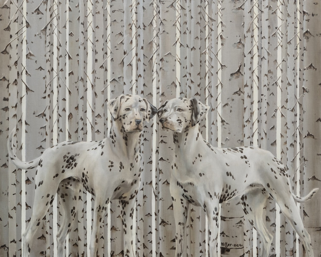 © Сергей Ковалевский (Misser). «Далматины (не 101)». Из проекта   «MISSER&Ko&Со». Холст, масло. 100 х 80 см. 2024 г.