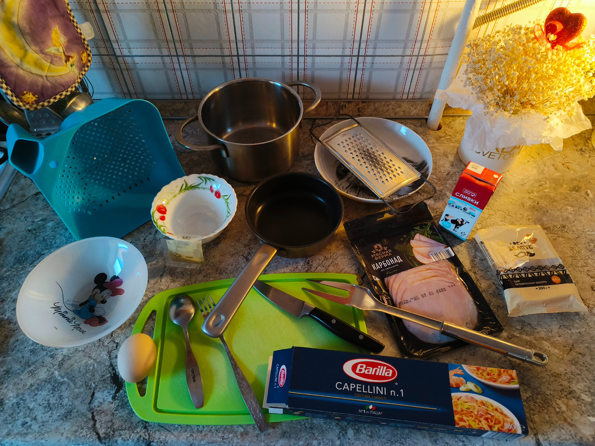 Всё необходимое для приготовления блюда