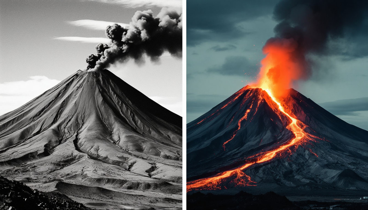 Инфографика 1 : Сравнение вулкан в кино и в реальности”