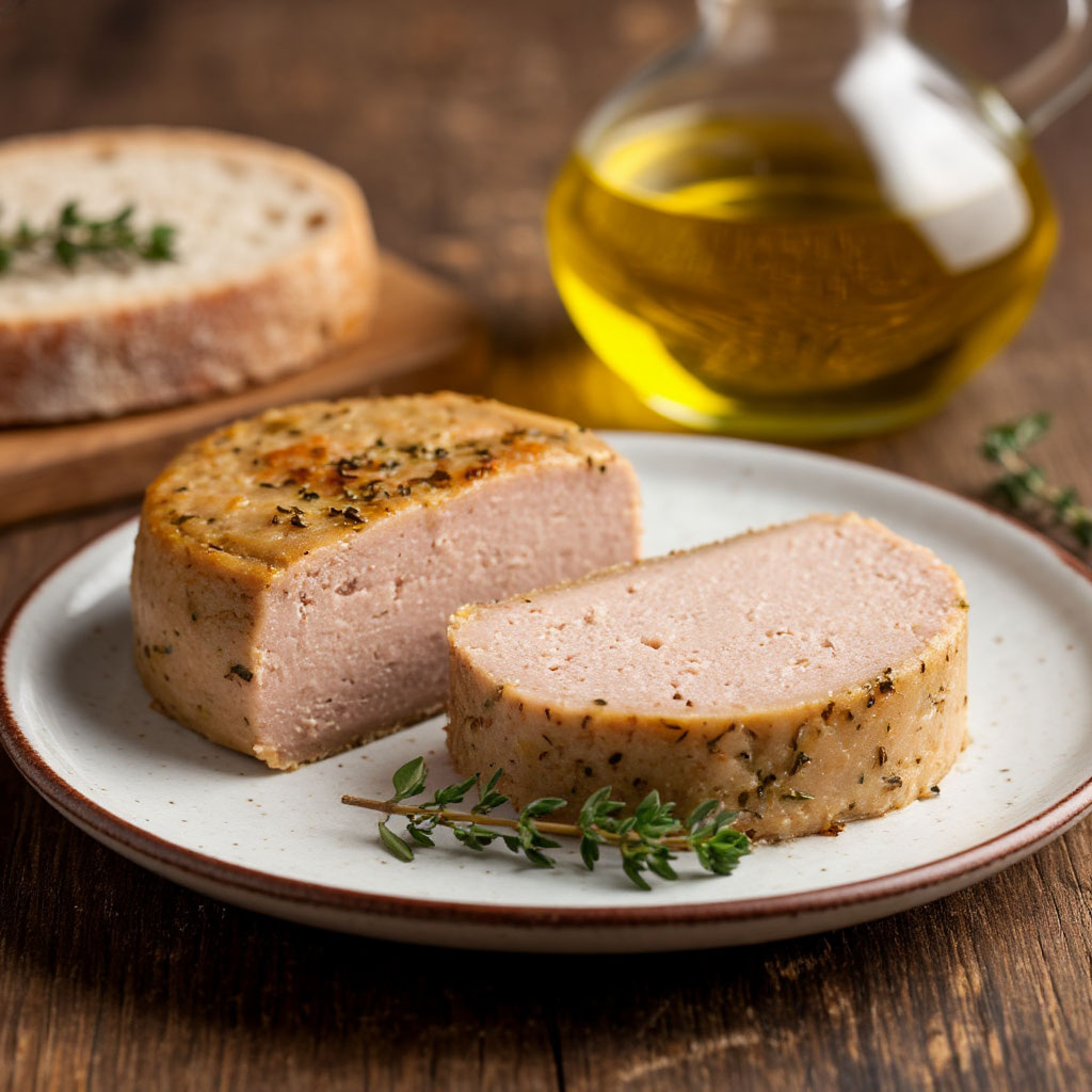 «Паштет из индейки в двух текстурах с тимьяновым маслом»