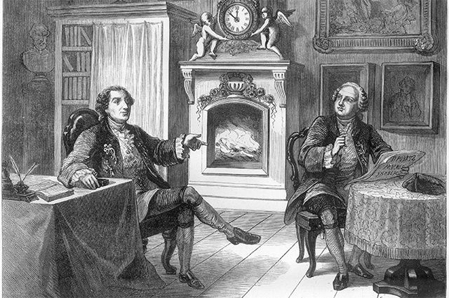 Иван Шувалов и Михайло Ломоносов (изображение из открытых источников).