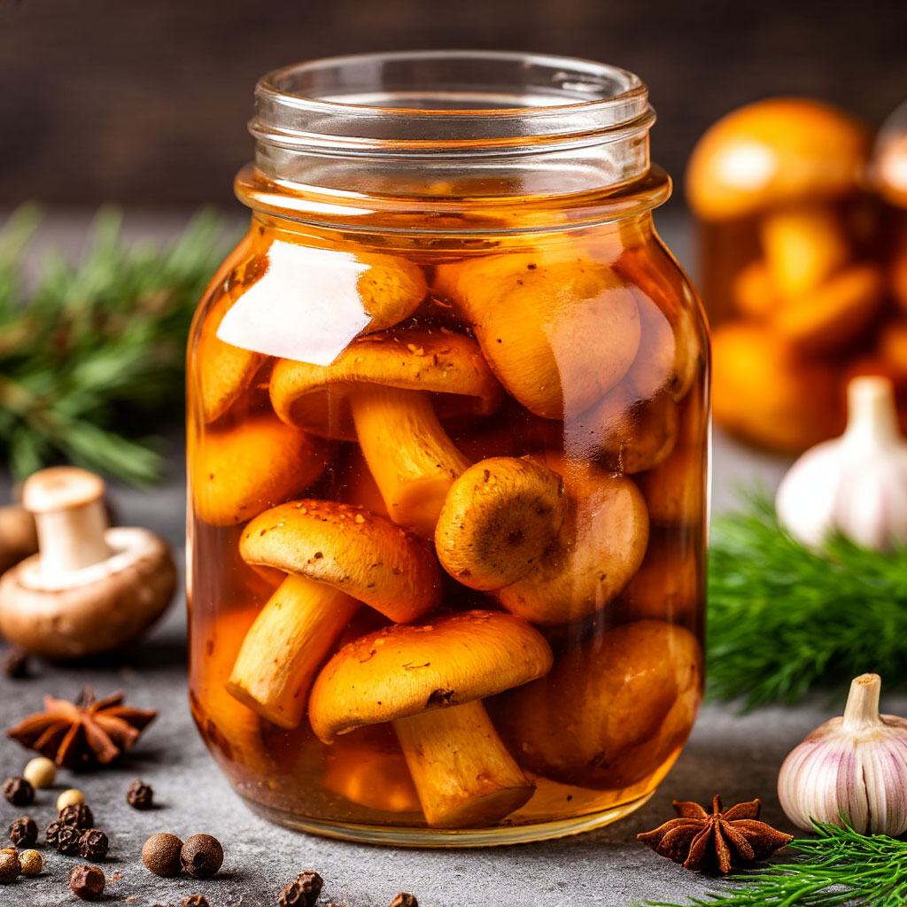 Опята маринованные быстрые (без стерилизации)