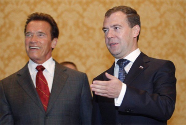 Медведев и Шварцнегер.