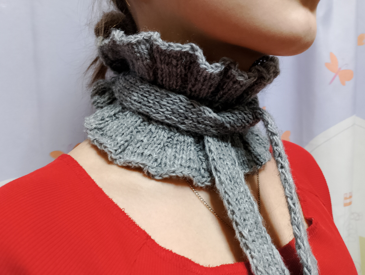 Фото 📷 автора. Мини - шарфик  с рюшками.