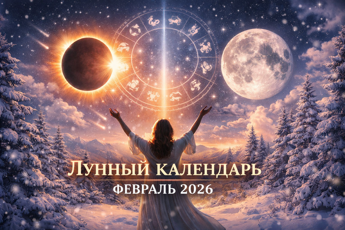 лунный календарь февраль 2026 - благоприятные дни для переговоров, свиданий, покупок и аварийные дни.

