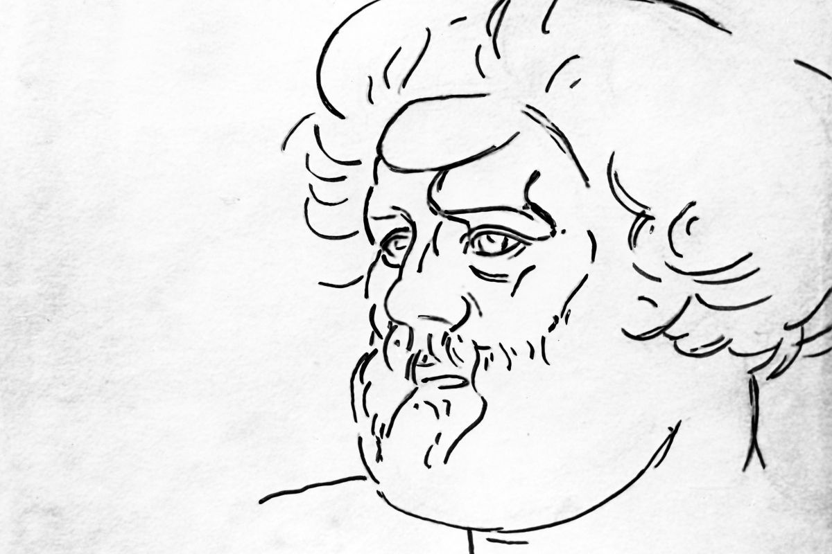    Максимилиан Волошин. Рисунок Александра Шервашидзе (1867-1968). Репродукция. / РИА Новости