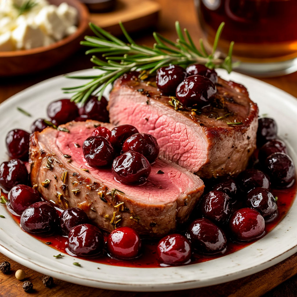 СВИНОЙ КАРБОНАТ ФАРШИРОВАННЫЙ ВИШНЕЙ