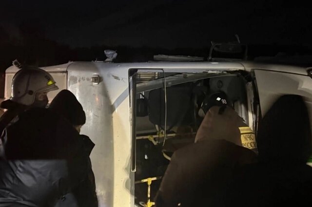    Место смертельного ДТП. Фото: ГУ МЧС по Красноярскому краю