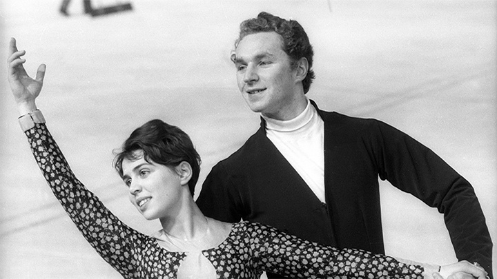 Ирина Роднина с первым партнёром Алексеем Улановым.