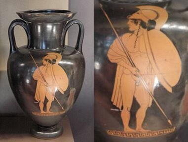 "Приход Антилоха к Трое", ваза 5 в. до н.э. 