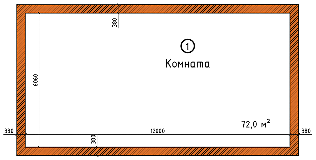 Рис. 1 - Комната, которую будем перекрывать