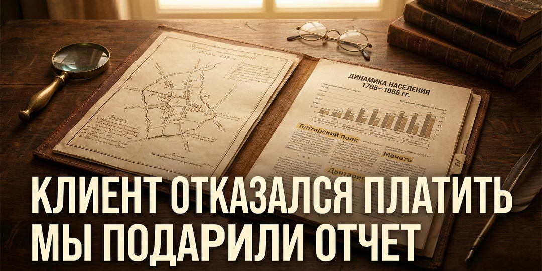 Клиент отказался платить, сказав: «Я нашел историю села в библиотеке». Почему мы отдали ему наше исследование бесплатно?