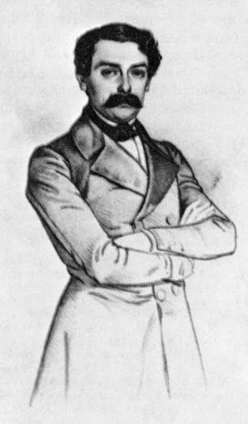 Автор рисунка неизвестен. Князь Сергей Григорьевич Голицын, 1840е гг. Офицер, поэт, меломан с прекрасным басом - и шутник. Как бы то ни было, он подарил Пушкину великолепную идею, из которой Александр Сергеевич создал бессмертное произведение. 