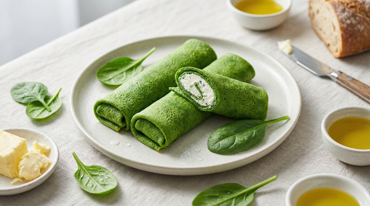 Блины со шпинатом