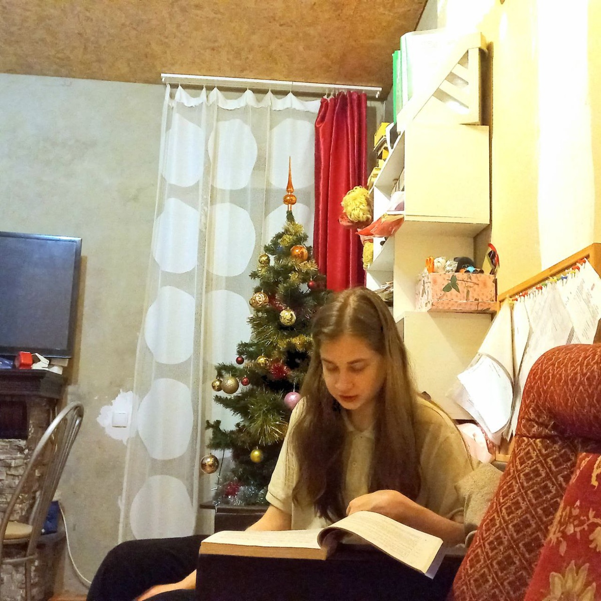 Никита мне читает подготовленный им ответ на вопрос из ОГЭ по истории.