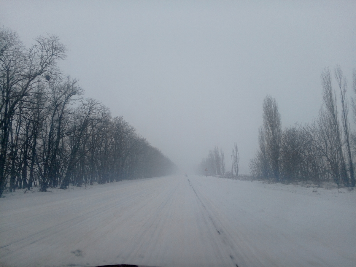 Дорога на выезде из города. Фото авторов