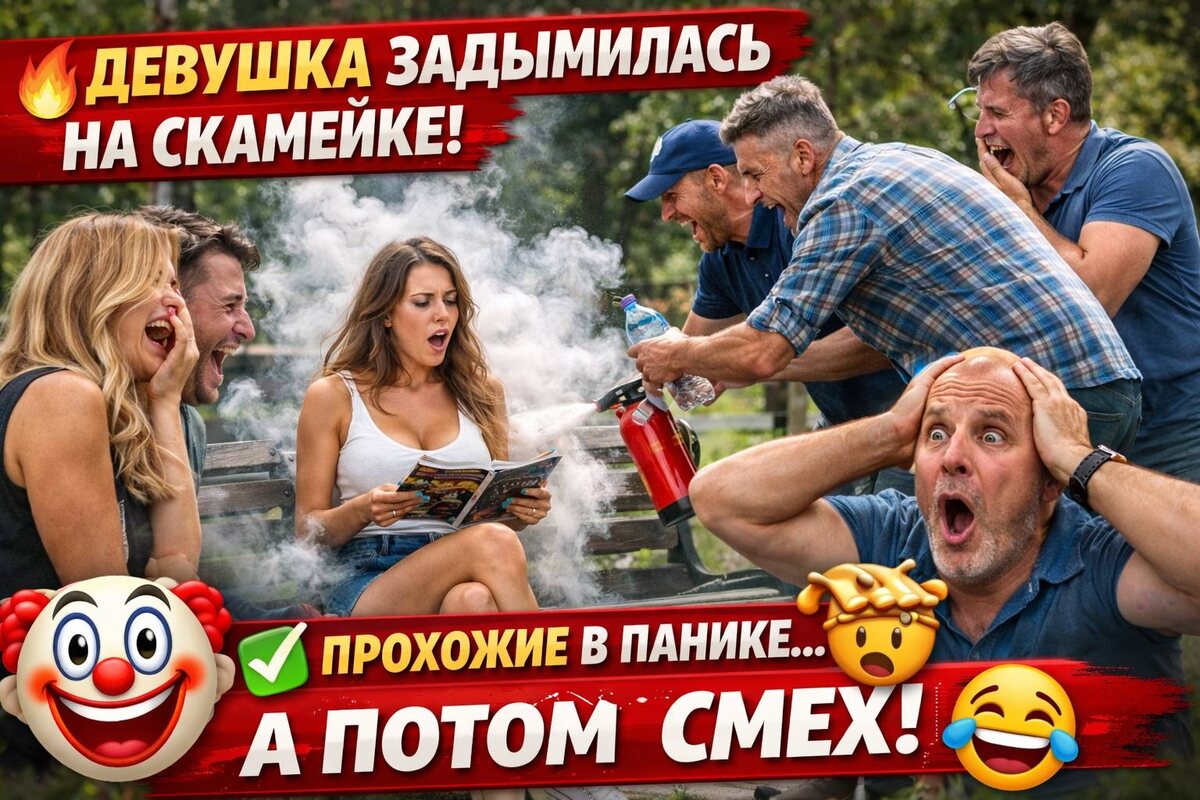 😳 Она спокойно читала журнал… и ВДРУГ ПОШЁЛ ДЫМ! Реакция людей 🔥😂