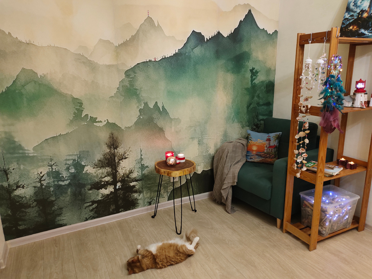 Феня демонстрирует результаты ремонта