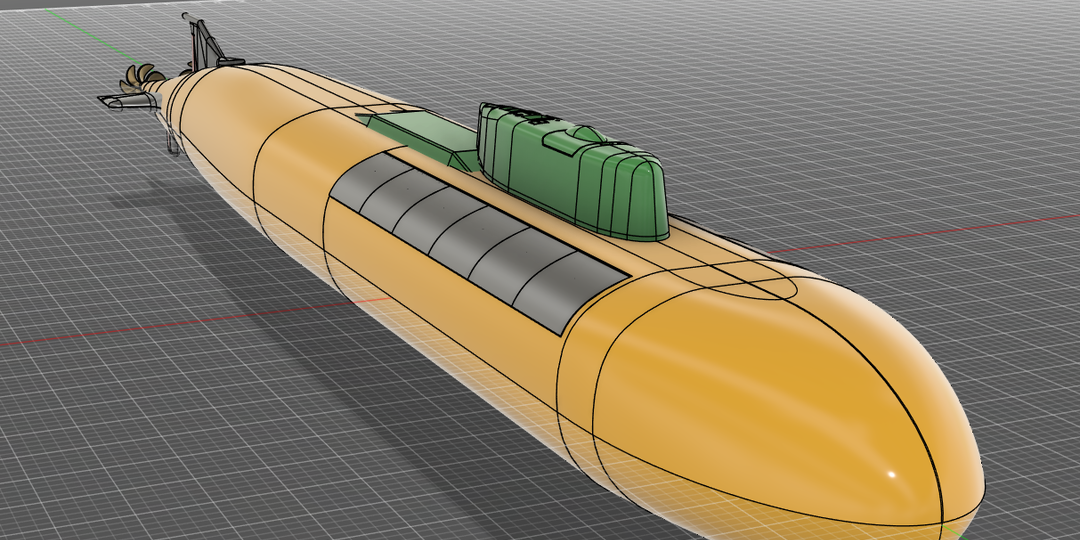 Стендовая модель АПЛ проекта 949А в масштабе 1:144