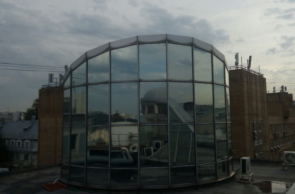 Тонировка зимнего сада зеркальной пленкой артикул Silver 15