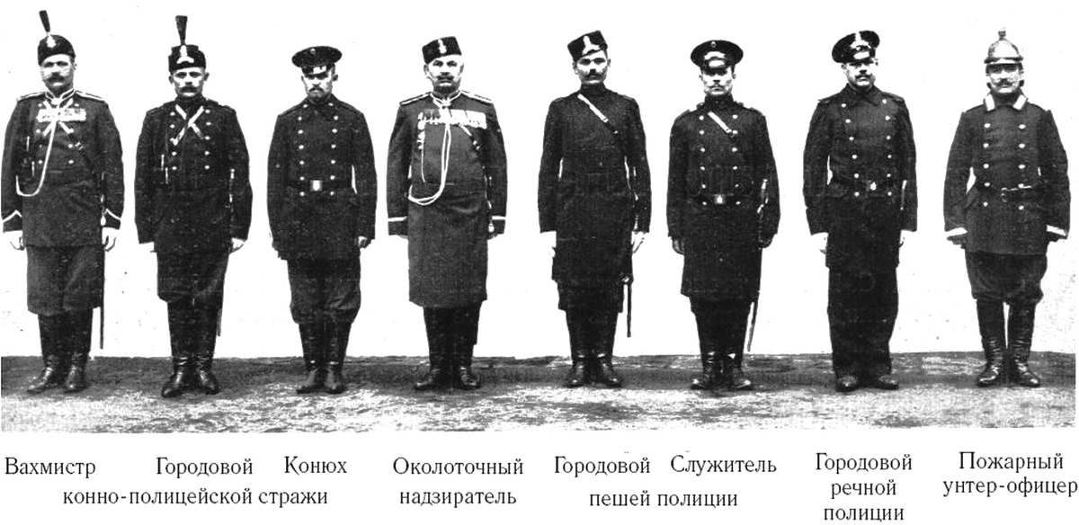 Форма сотрудников полиции. Российская империя, начало ХХ века