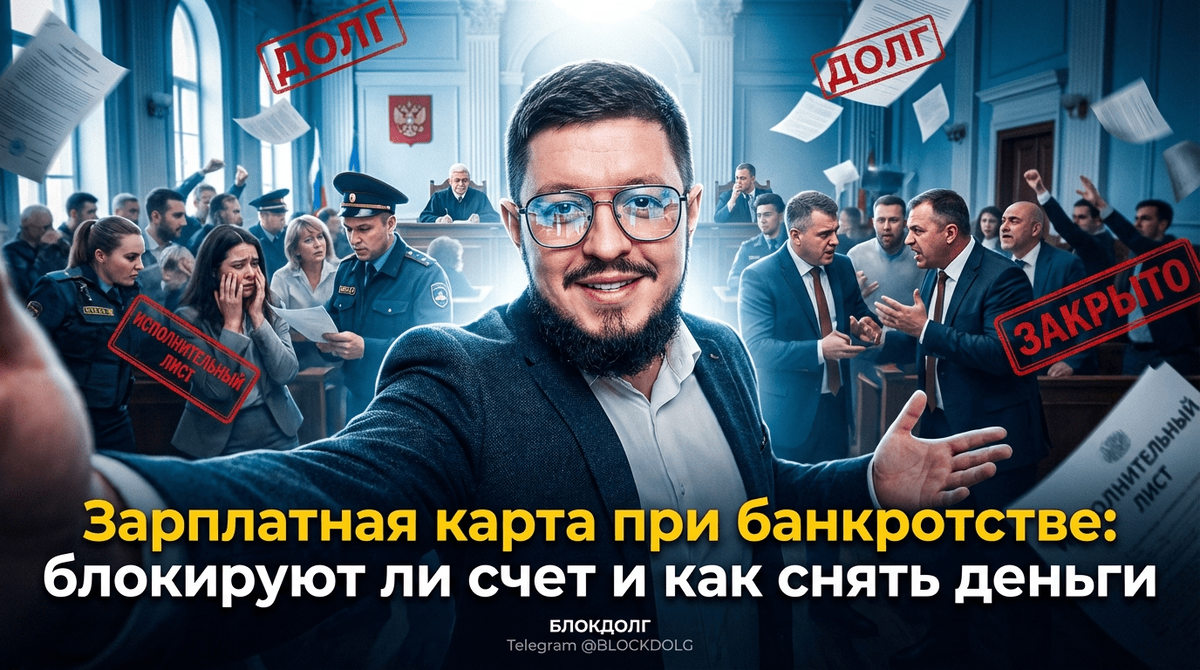    Что происходит с зарплатной картой во время процедуры банкротства Максим