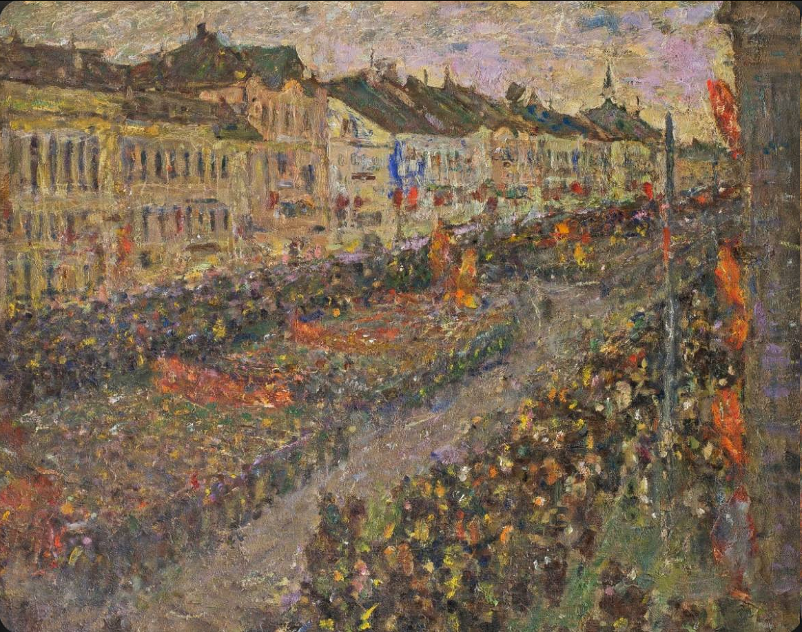 Лазарь Хныгин. «Октябрьская демонстрация. Нижний Новгород». 1928