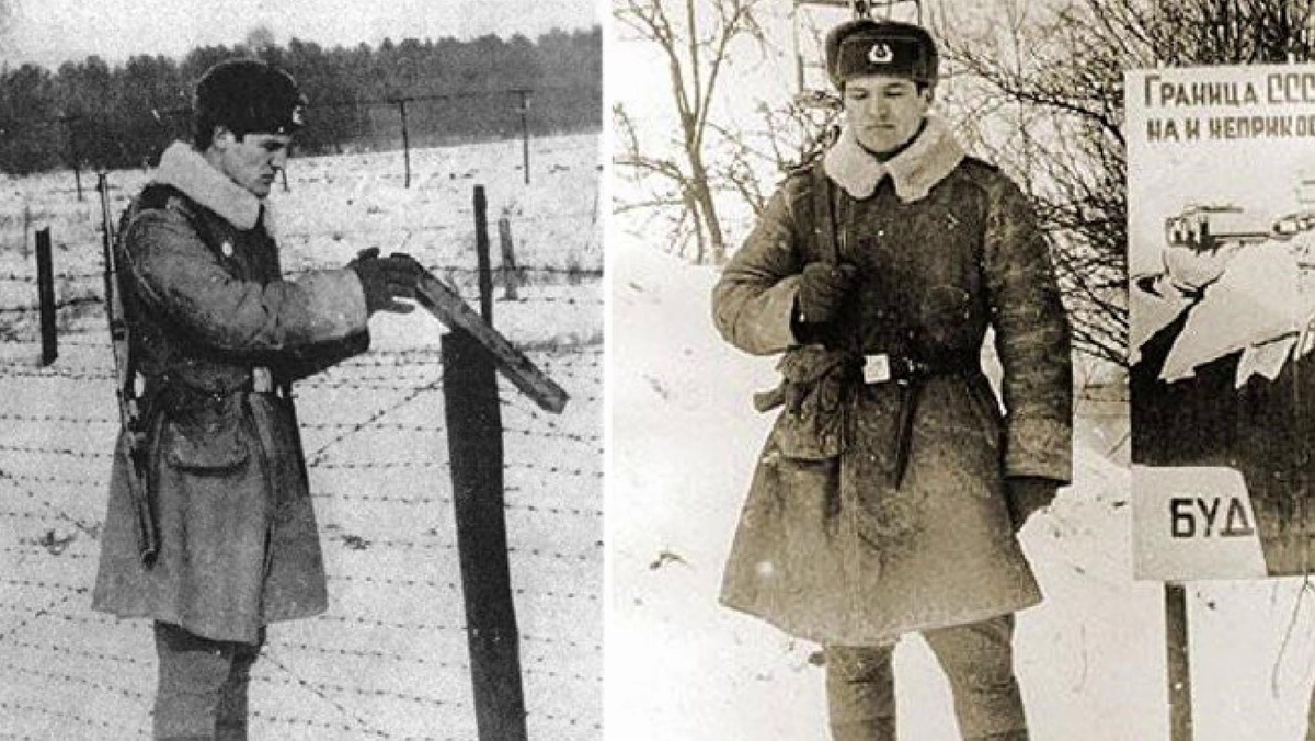 Александр Григорьевич во время службы в погранвойсках