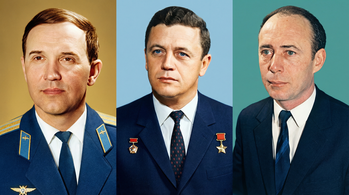 Георгий Добровольский, Владимир Волков и Виктор Пацаев 