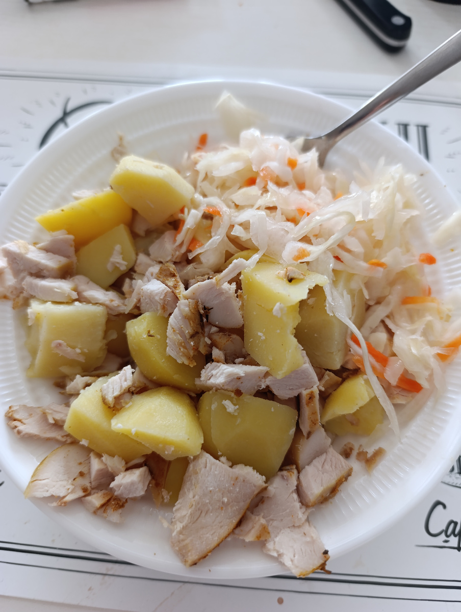 Фото автора. Тарелка с обедом