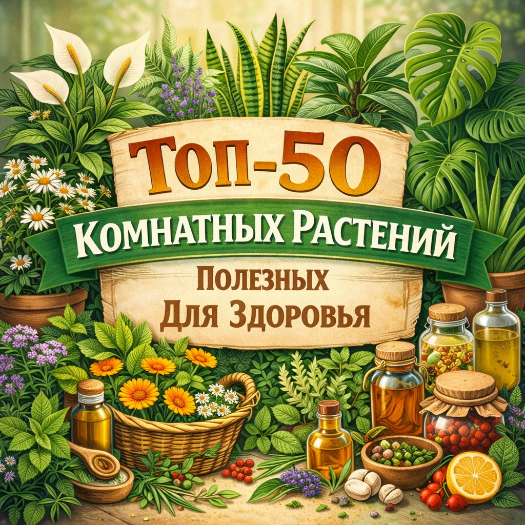 Топ-50 комнатных растений, полезных для здоровья