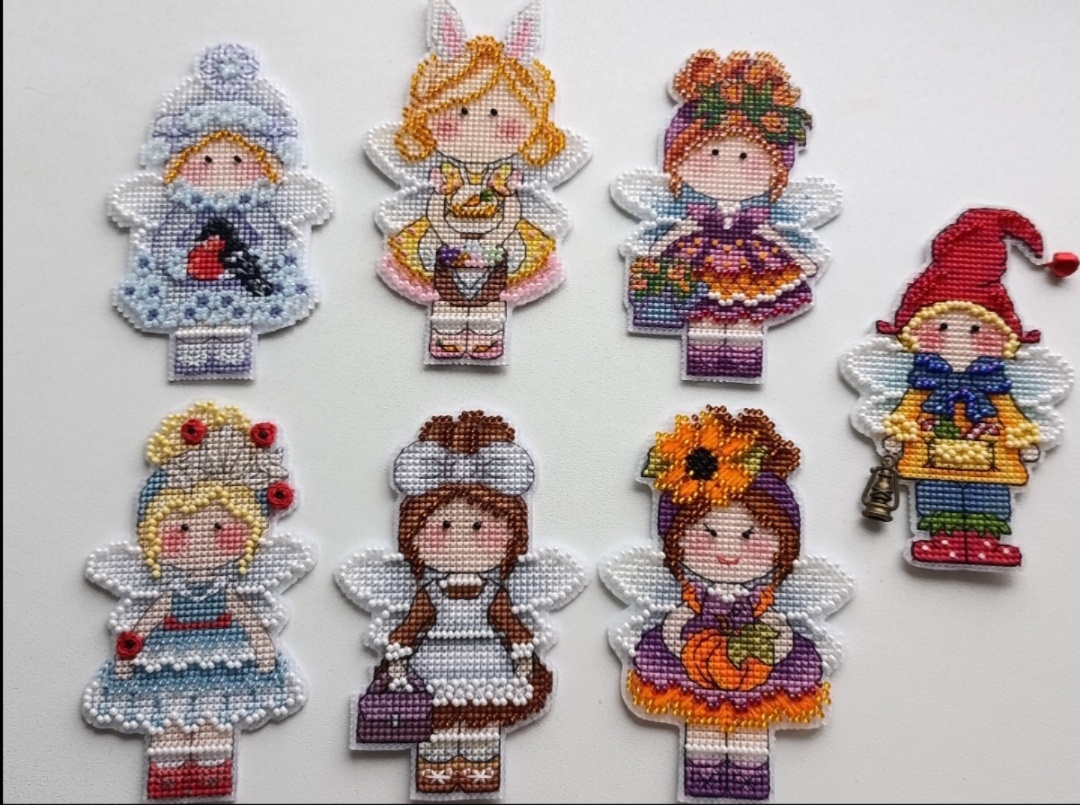 Моя не полная коллекция вышитых девочек