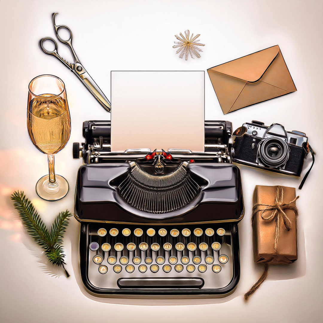 рабочее место писателя, печатная машинка