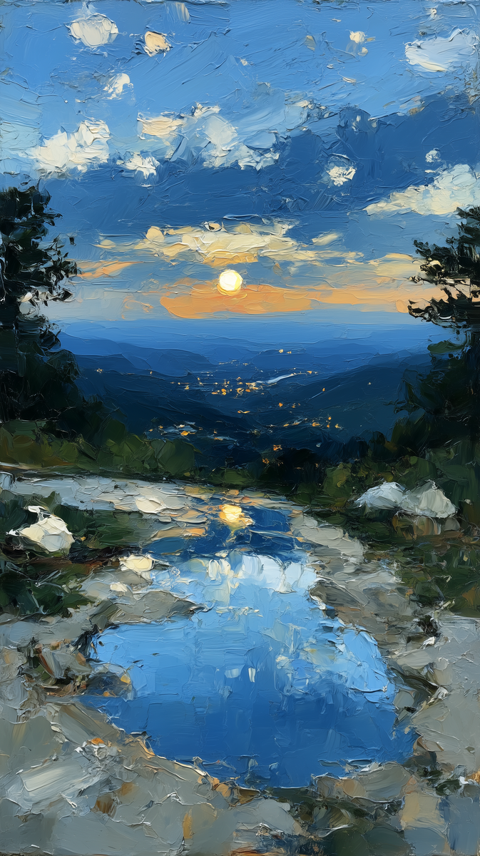 Закат над горной долиной